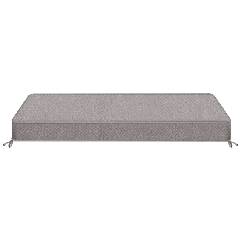 4'' H Customizable Bench Cushion For Indoor/Outdoor Furniture/Chair/Window Seat, Premium 75D High-Resilience Foam, Light Gray