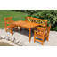 Ardilla 5 - Person Solid Wood Patio Dining Set Rectangular Table-49501993
