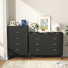 Ensemble de chambre à coucher 2 pièces: commode à 9 tiroirs et commode à 5 tiroirs (ensemble de 2)