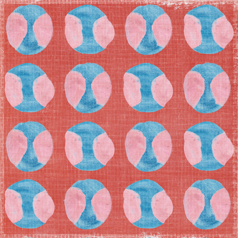 «Fatu Square And Circles I» par Melissa Wang, reproduction, H 12 po x l 12 po, Non, Toile tendue
