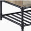 Table basse en chêne et sable noir avec tablette inférieure
