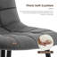 50cm H Velvet Upholstered Metal Side Chair-2019645661