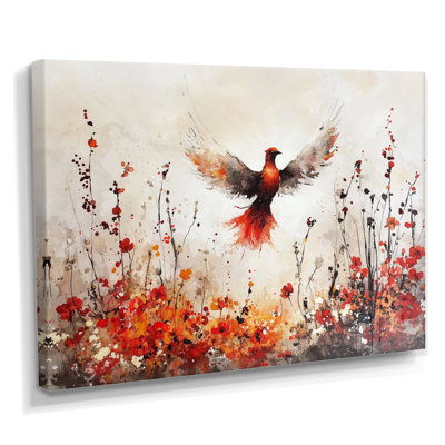 Bird Phoenix Rising In Adversity - Phoenix Wall Art Print