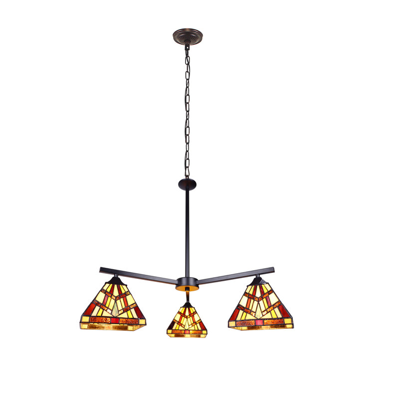 Annarosa 3 - Light Glass Dimmable Tiered Chandelier