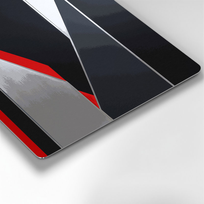 Art mural en métal noir Hard Edge 94, H 16 po x l 20 po