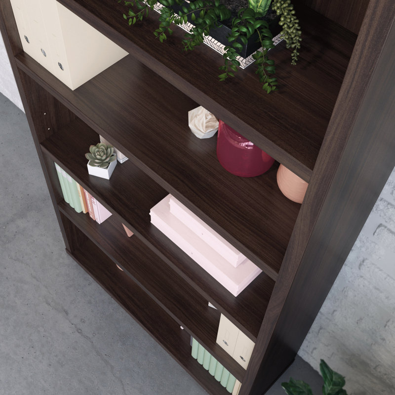 5-Shelf Bookcase, Brown Finish