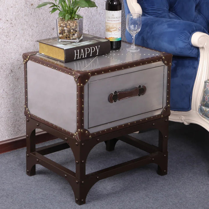 Anisten Retro Bedside Table Rustic Living Room Side A Few Solid Wood