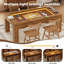 Table de jeu et de salle à manger en MDF de qualité supérieure pour 4 à 6 joueurs, table de jeu multifonctionnelle avec plateau amovible, support de rangement pour rallonge et éclairage DEL