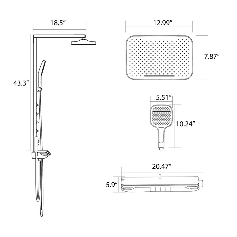 Compresseur thermostatique en laiton massif 13 po avec soupape d'admission brute, Gris