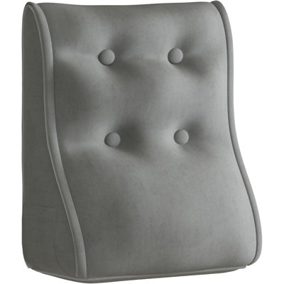 Sit-up Back Comfort WOWMAX Sectional Headboard Pillow, Zipper Design Combinable Ergonomic Reading Pillow for Sitting In Bed, DIY Velvet Cover Foam Inserts Back Pillow for Bed Sitting up Compression