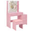 Ensemble de coiffeuse rose