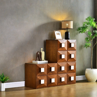 Solid Ash Wood  Console Cabinet
