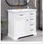 Meuble-lavabo 36 po avec lavabo en céramique, 2 tiroirs basculants, charnières de porte à fermeture en douceur, blanc