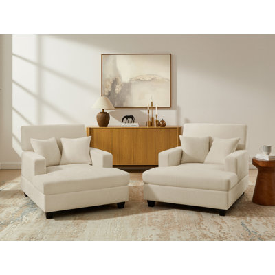 Set Of 2 ,Monroeville 37" W Upholstered Chaise Lounge