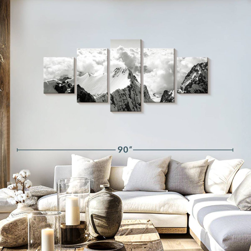 Snowy Mountain Peak, 30" H x 68" W