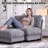 Armless Chaise Lounge，Cloud Chaise，Tufted Chaise Chair-1778828648