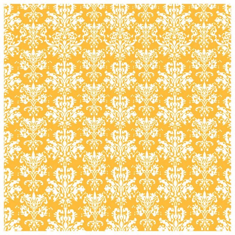 Housses de couette jaunes à motif damassé, Queen