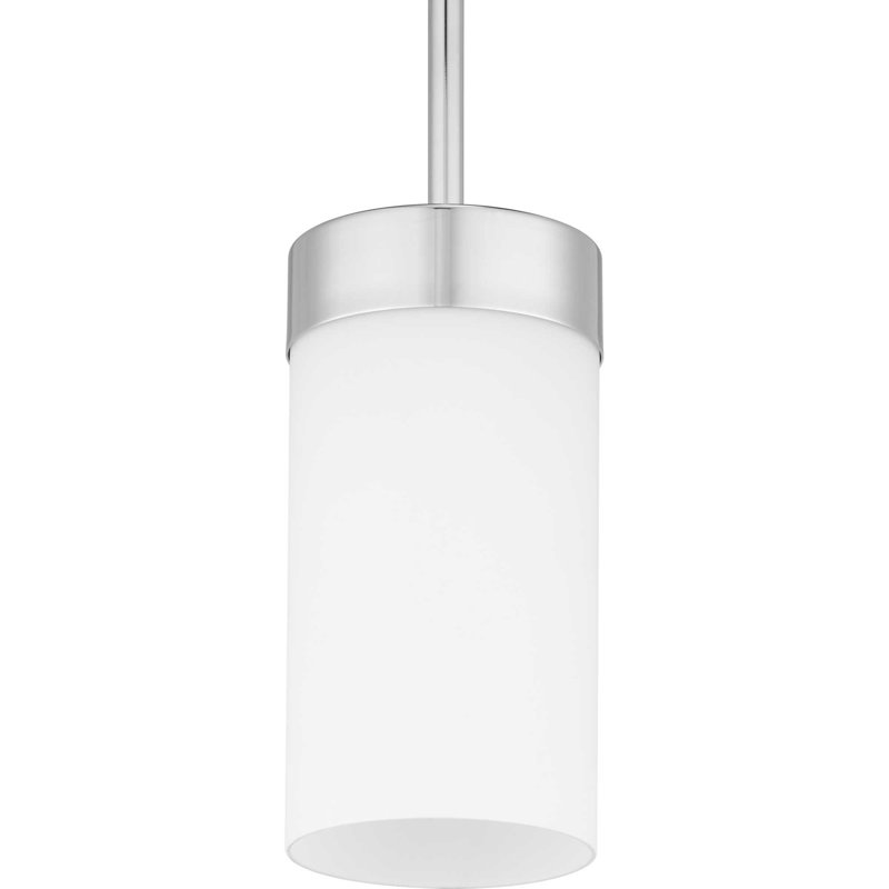 Luminaire suspendu cylindrique à 1 lumière Bola, Chrome poli, H 7 po x l 5,13 po x P 5,13 po