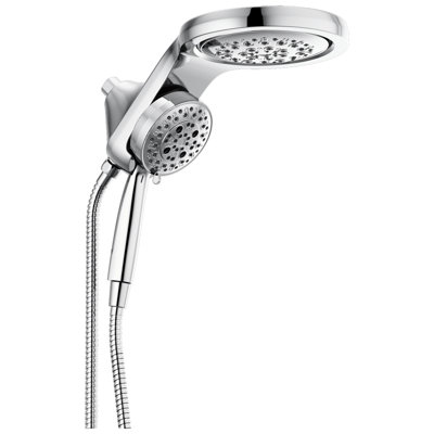Pomme de douche double à 5 jets et douche à main avec H2Okinetic HydraChoice Hydrorain 1,75 GPM