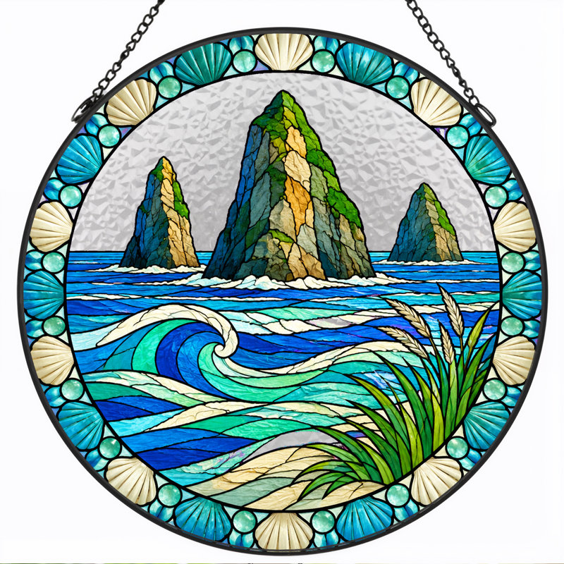Nautical & Beach Window Panel, H 12 po