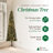 Home Heritage Cashmere 7 Ft Artificial Corner Christmas Tree Prelit 150 LED Lights