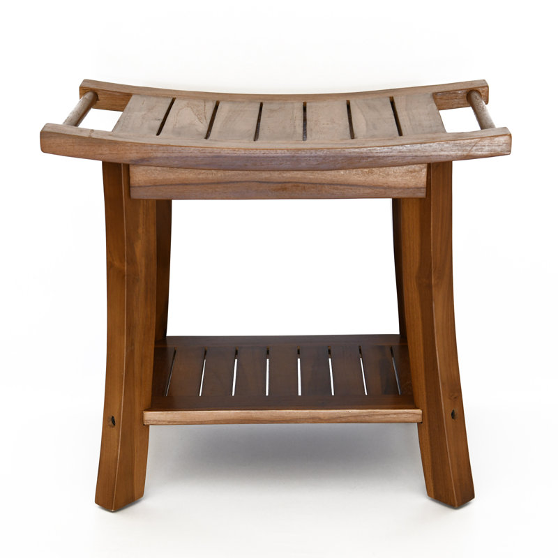 Banc de douche en teck