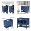 Base de meuble-lavabo simple 35,5 po seulement en bleu