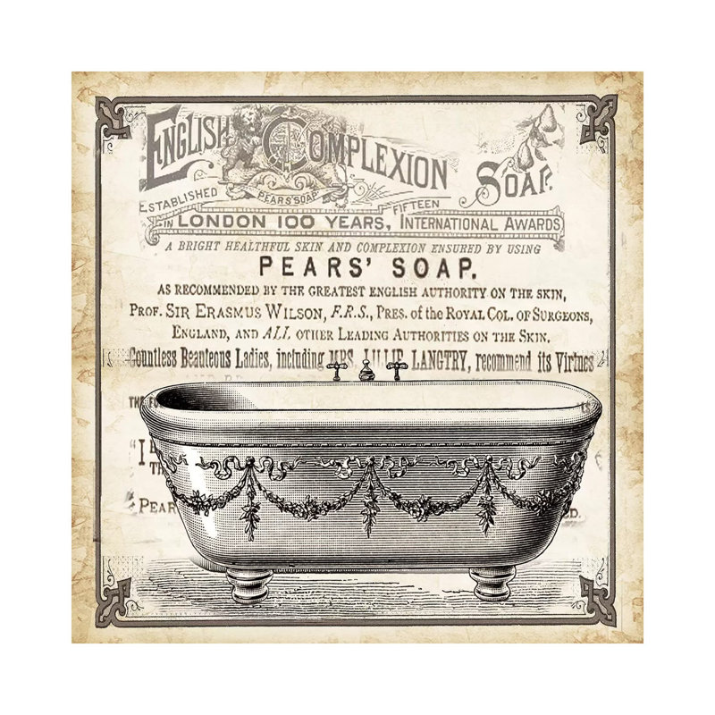 «Old English Tub II» par Tre Sorelle Studios - impression sur toile tendue, H 12 po x l 12 po x P 0,75 po