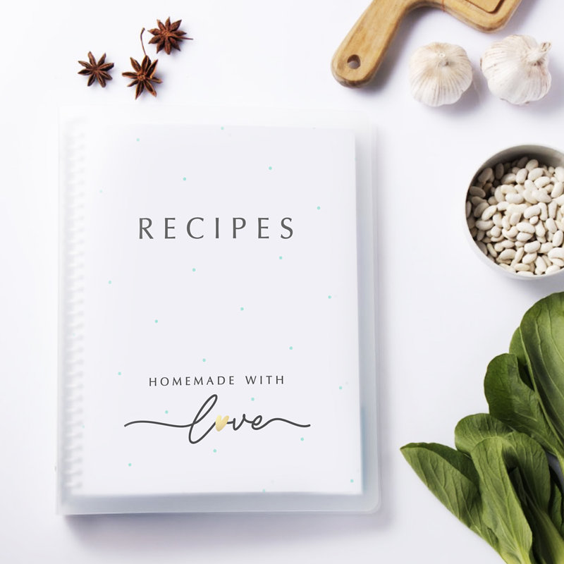 Le classeur de recettes imperméable 8,5 X 11 peut contenir 300 recettes, un livre de recettes vierge à écrire dans vos propres recettes, un classeur de recettes, un livre de recettes vierge, un cahier de recettes, un classeur de livres de recettes, un