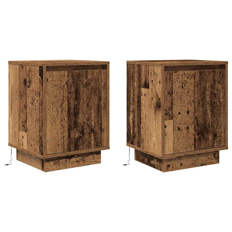 Daphane 38cm W Manufactured Wood Bedside Table, Reclaimed Wood