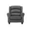 Chaise berçante grise avec accoudoirs évasés