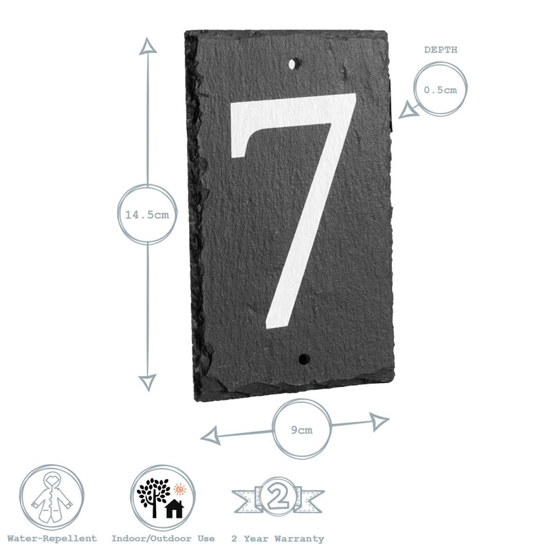 Nicola Spring - Slate House Sign - 9 x 14.5cm, 7