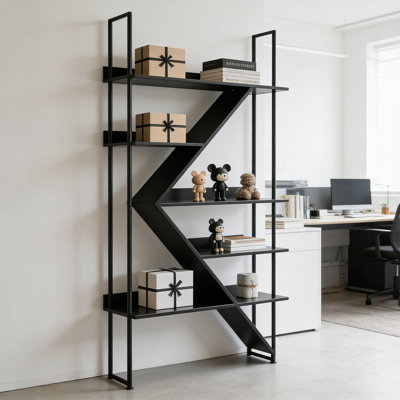 Modern Z Shape Metal Display Shelf
