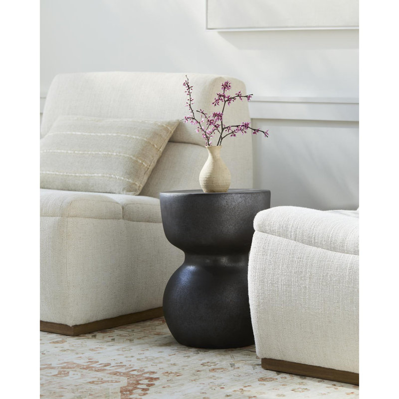 Tabouret d'appoint Gricel, Gris anthracite