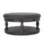 Tissu élégant avec boutons et surpiqûres gaufrées, couleur gris anthracite, base en bois de pin, ornement rond et touffeté chic 40 po x 20 po, 19,71 po