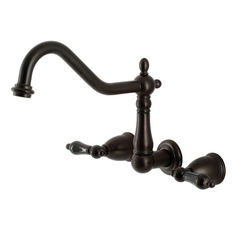 Kingston Brass Duchess Two-Handle 3-Hole Wall Mount Roman Tub Faucet, Oil Rubbed Bronze