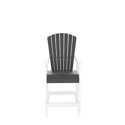 2Pcs Tall Chair - Outdoor Patio Bar Stools With High Back In White & Gray For Backyard Use Chairs  2  + Garden And Area Living