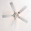 5-Blade 52-Inch Chrome Ceiling Fan With 3-Light   Chandelier