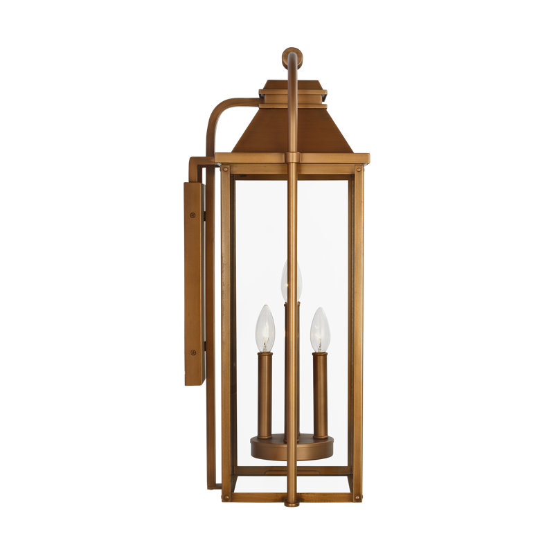 Plafonnier encastré d'extérieur 4 lumières Newson, Cuivre naturel