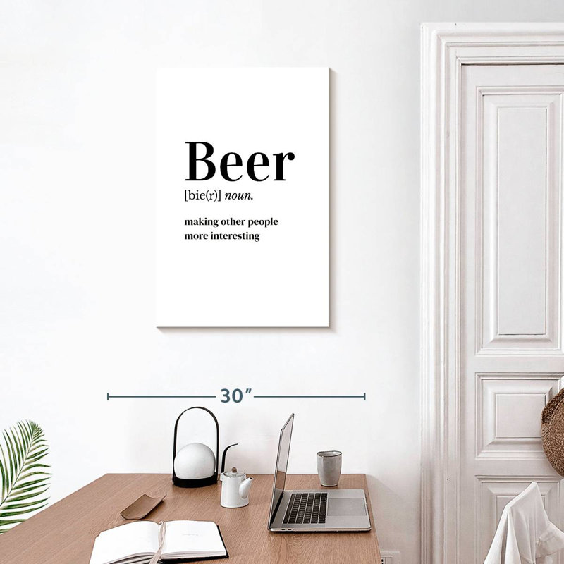 Beer The Noun, 30" H x 20" W