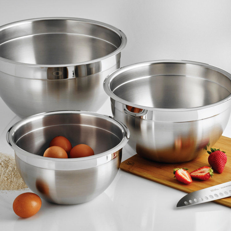 Ensemble de bols à mélanger en acier inoxydable 3 pièces Tramontina Gourmet
