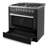 Cosmo 36 In. Nebula Collection 3.8 Cu. Ft. Gas Range, 5 Burners, Rapid Convection Oven, Cast Iron Grates In Matte Black