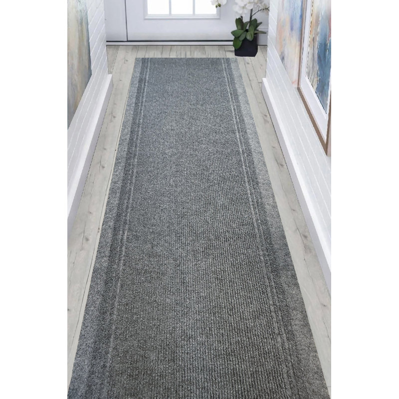 Tapis gris léger intérieur / extérieur antidérapant, Tapis de couloir 2 pi 2 po x 7 pi