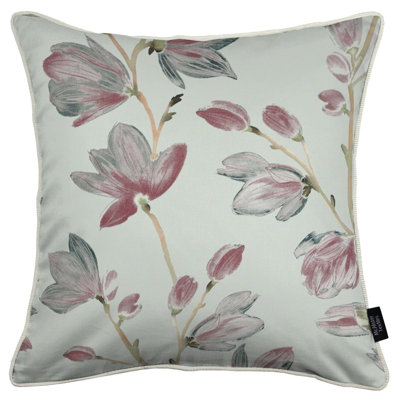Frisch Indoor / Outdoor Floral Square Cushion Cover, Rose, 43cm x 43cm