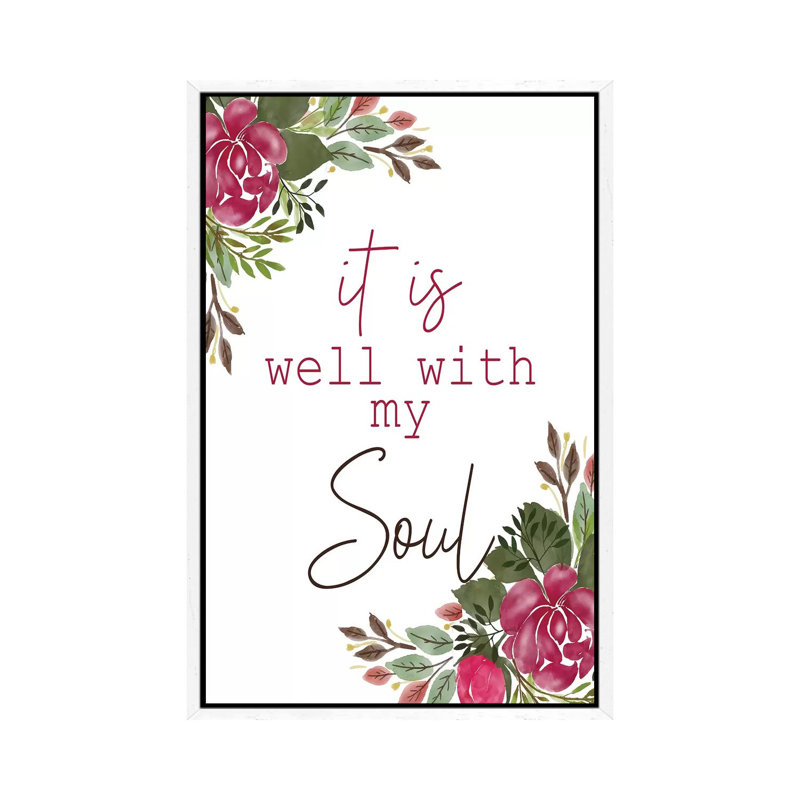 My Soul by Kimberly Allen - Print on Canvas, White Framed, 101.6cm H x 66.04cm W x 3.81cm D