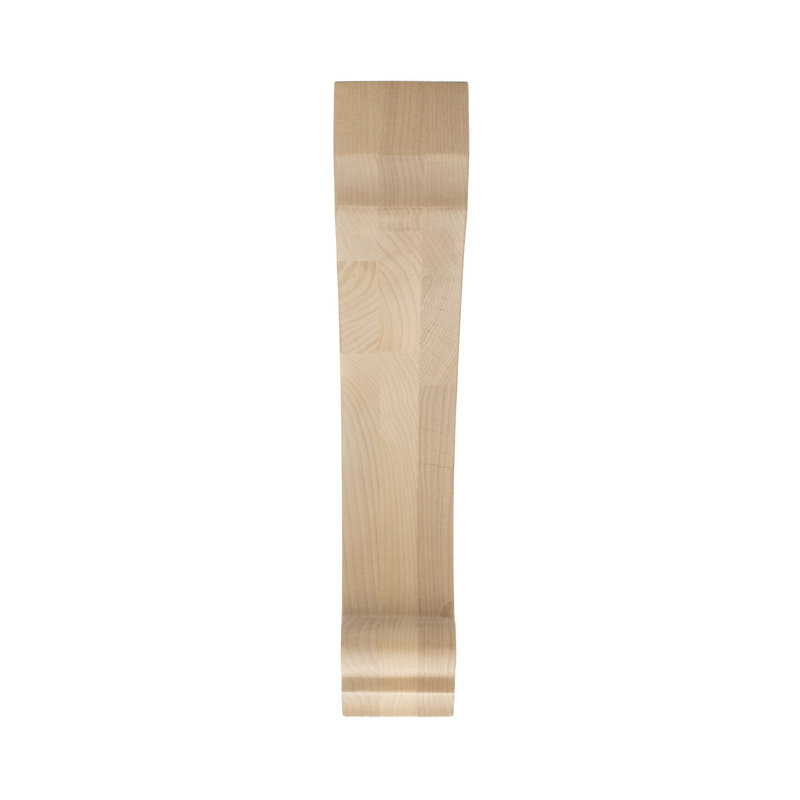 12" Unfinished Alder Wood Traditional Corbel Bracket