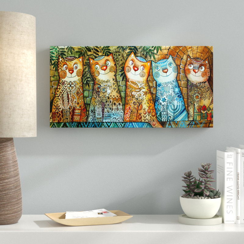 Chats d’Israel, impression sur toile tendue, H 10 po x l 19 po