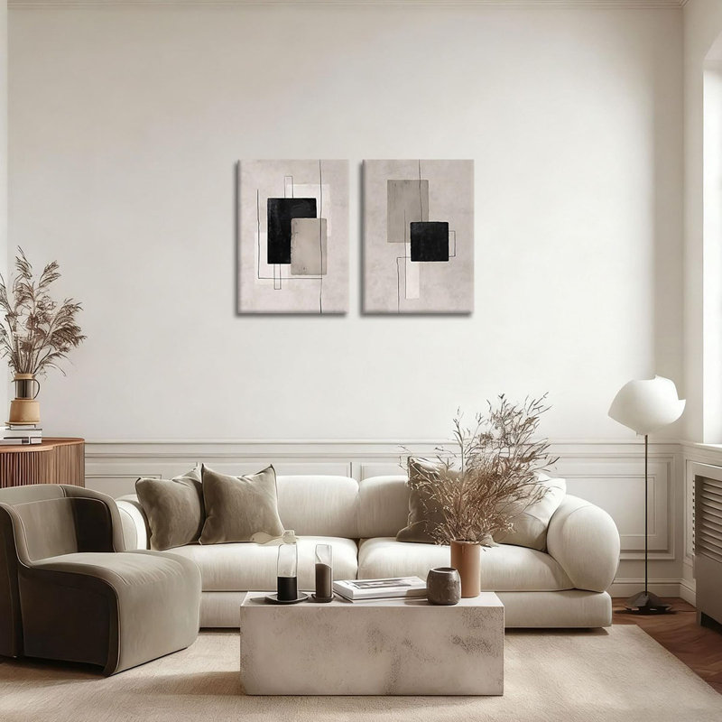 2 Piece Wrapped Canvas Print, 40cm H x 30cm W