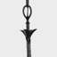 Amalfi 41" Chandelier in Waxed Black with Linen Shades