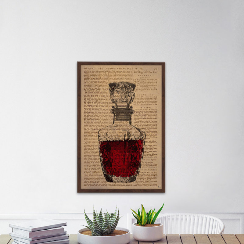 «Rose Wine» par Eyre Tarney - impression encadrée, H 18 po x l 12 po x P 1,5 po